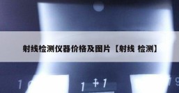 射线检测仪器价格及图片【射线 检测】