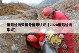 漏磁检测数据分析师认证【2020漏磁检测取证】