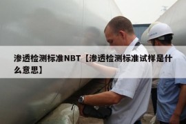 渗透检测标准NBT【渗透检测标准试样是什么意思】