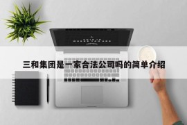 三和集团是一家合法公司吗的简单介绍