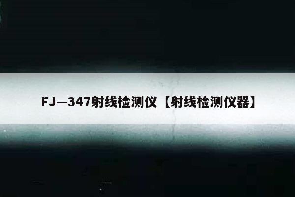 FJ—347射线检测仪【射线检测仪器】